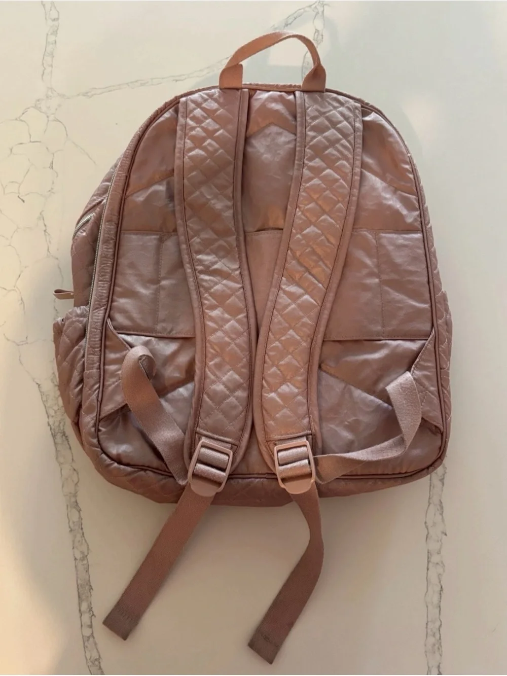Vera Bradley Quilted Pink Metallic Backpack - Women